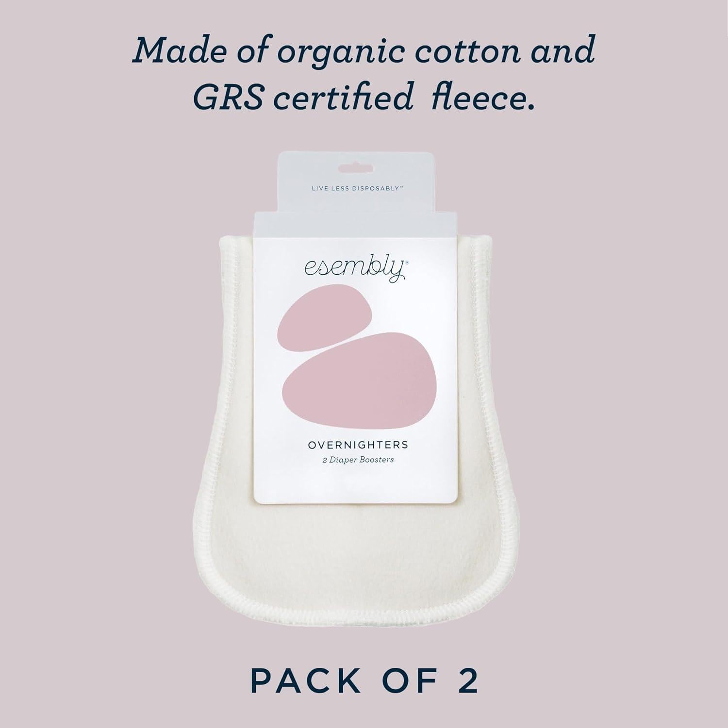 Inserciones Esembly Overnighters para pañales de tela - 2 unidades