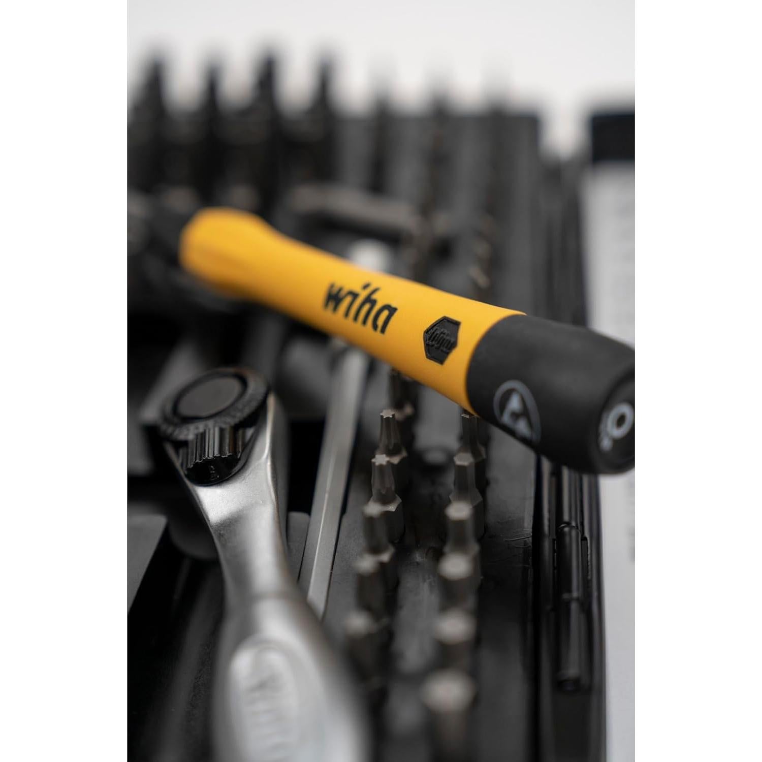 Juego de 65 Piezas Wiha 75965 Carraca y MicroBits ESD