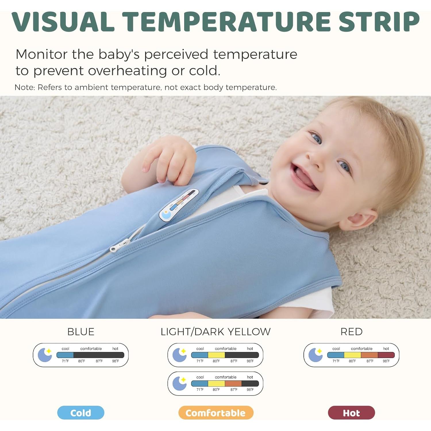 Saco de Sueño Freelooper Viscosa de Bambú 0.5 Tog Bebé 0-6 Meses