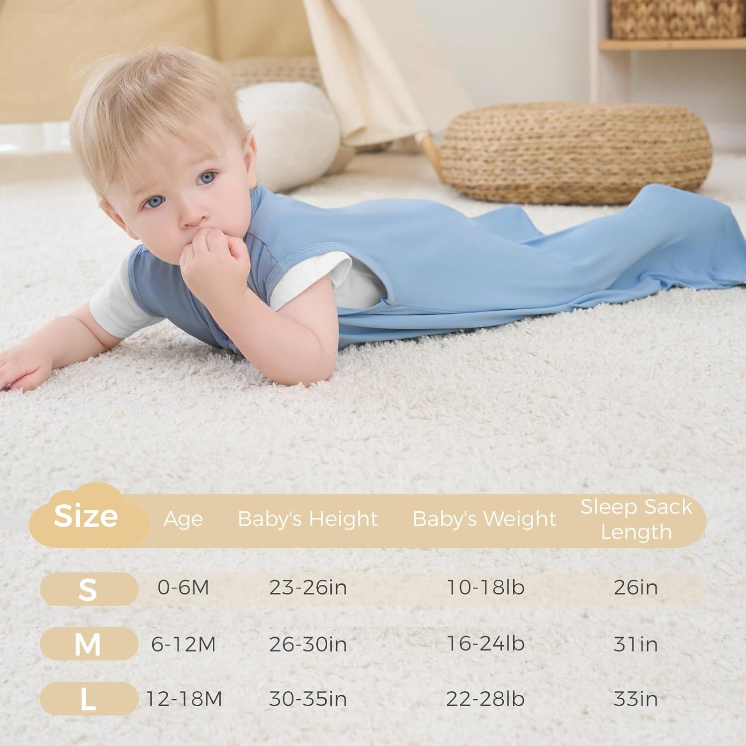 Saco de Sueño Freelooper Viscosa de Bambú 0.5 Tog Bebé 0-6 Meses