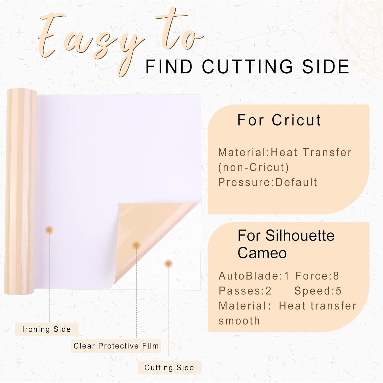 Rollo de Vinilo de Transferencia de Calor Tintnut Albaricoque 10x182.88cm