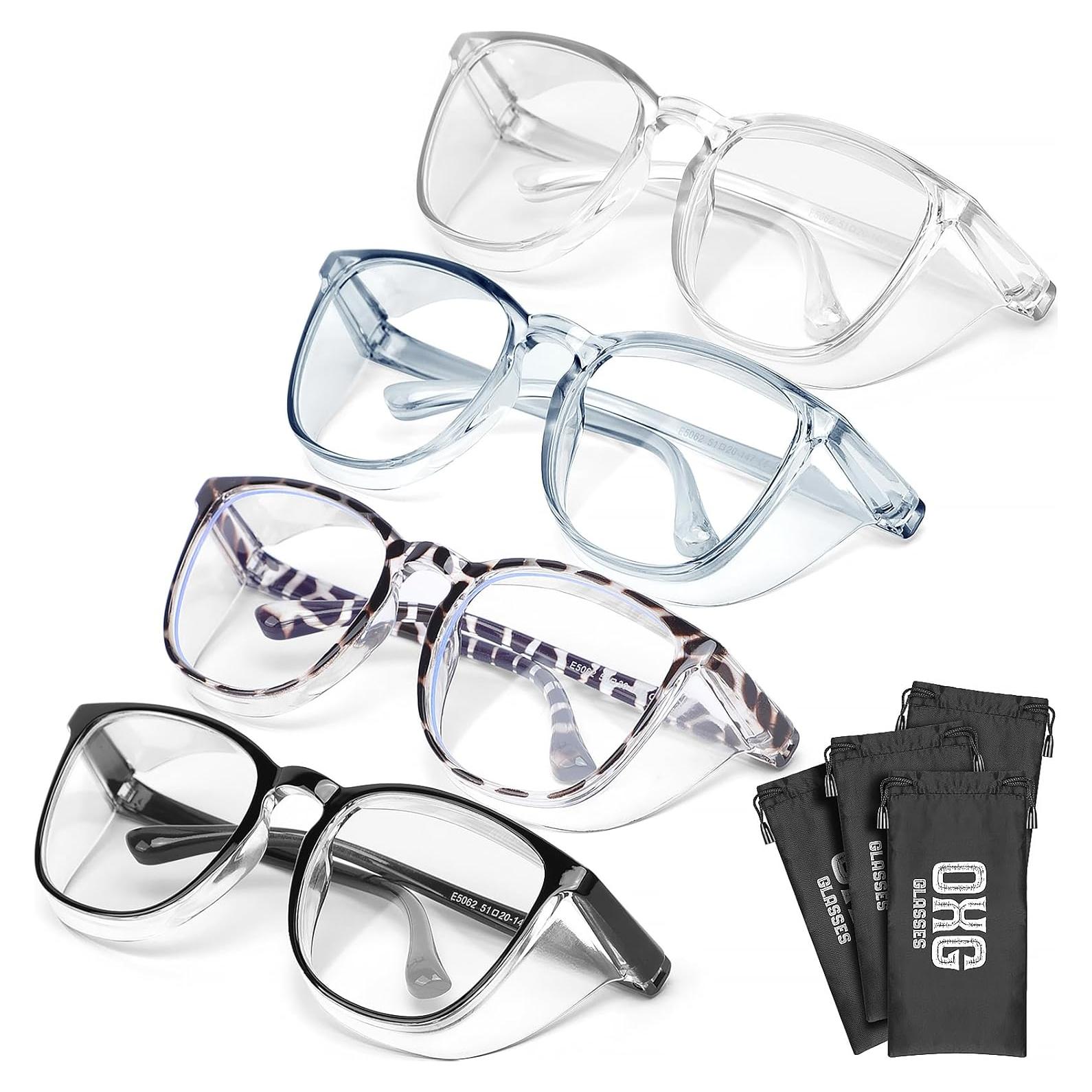 Gafas de Seguridad OXG Antivaho 4 Paquete Bloqueo Luz Azul