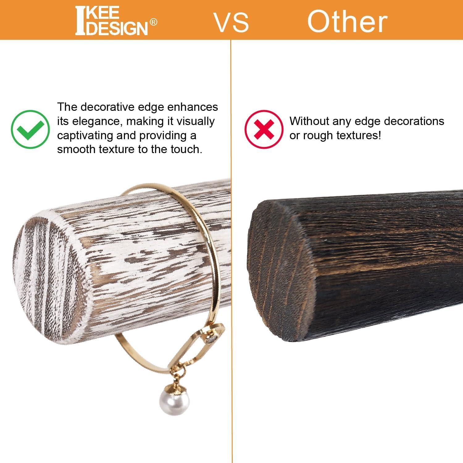 Soporte de Joyería Ikee Design de Madera 2 Niveles Blanco Antiguo