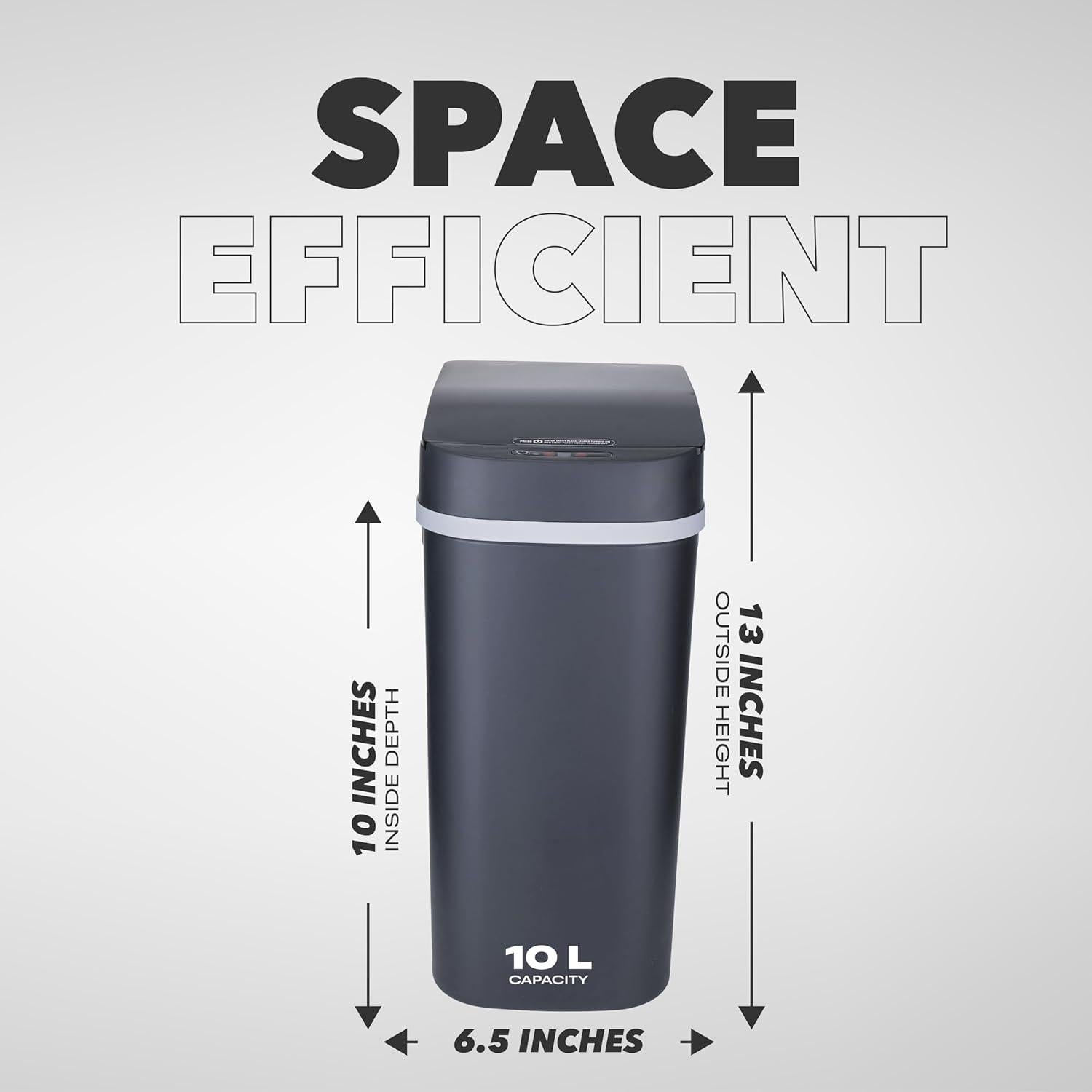 Bote de Basura Sin Contacto Desired Tools - 2 Piezas 10L Negro