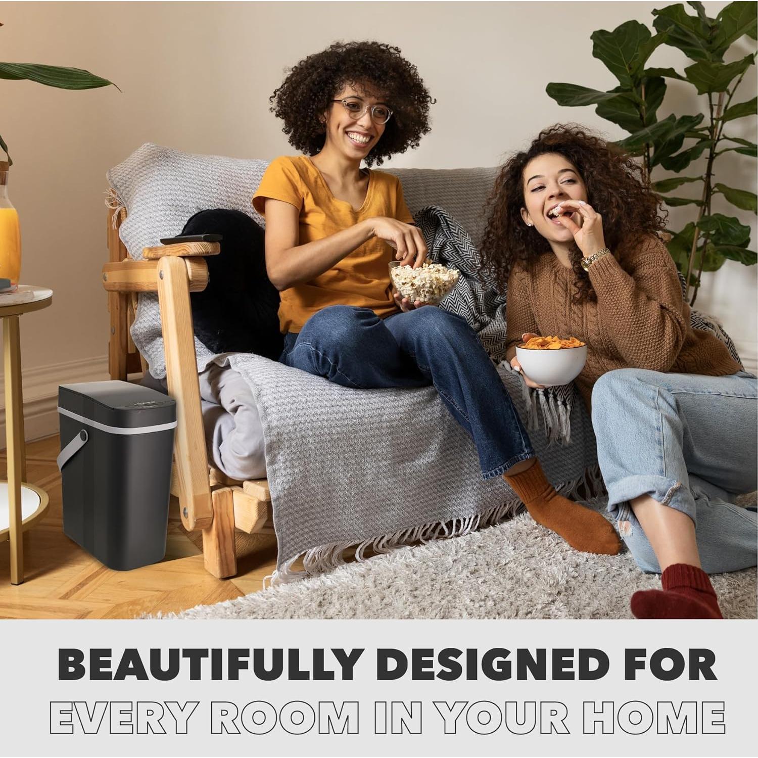 Bote de Basura Sin Contacto Desired Tools - 2 Piezas 10L Negro