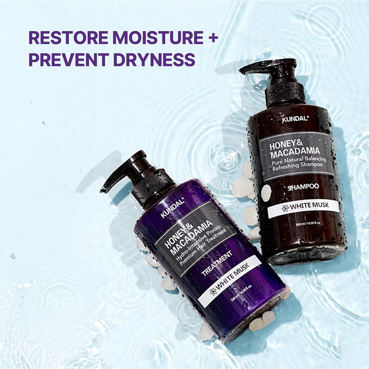 KUNDAL Champú y Acondicionador Vainilla Ámbar 500 ml - Hidratante