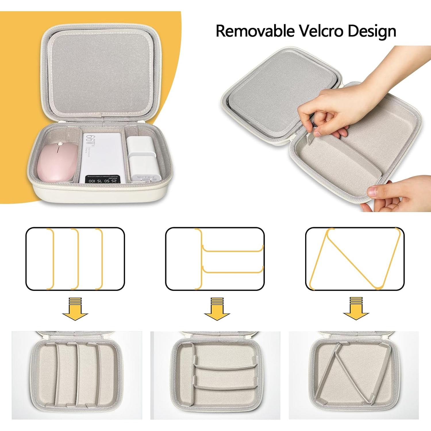 Funda Organizadora Electrónica Dura para Viaje Blanco 18.9x15.49cm