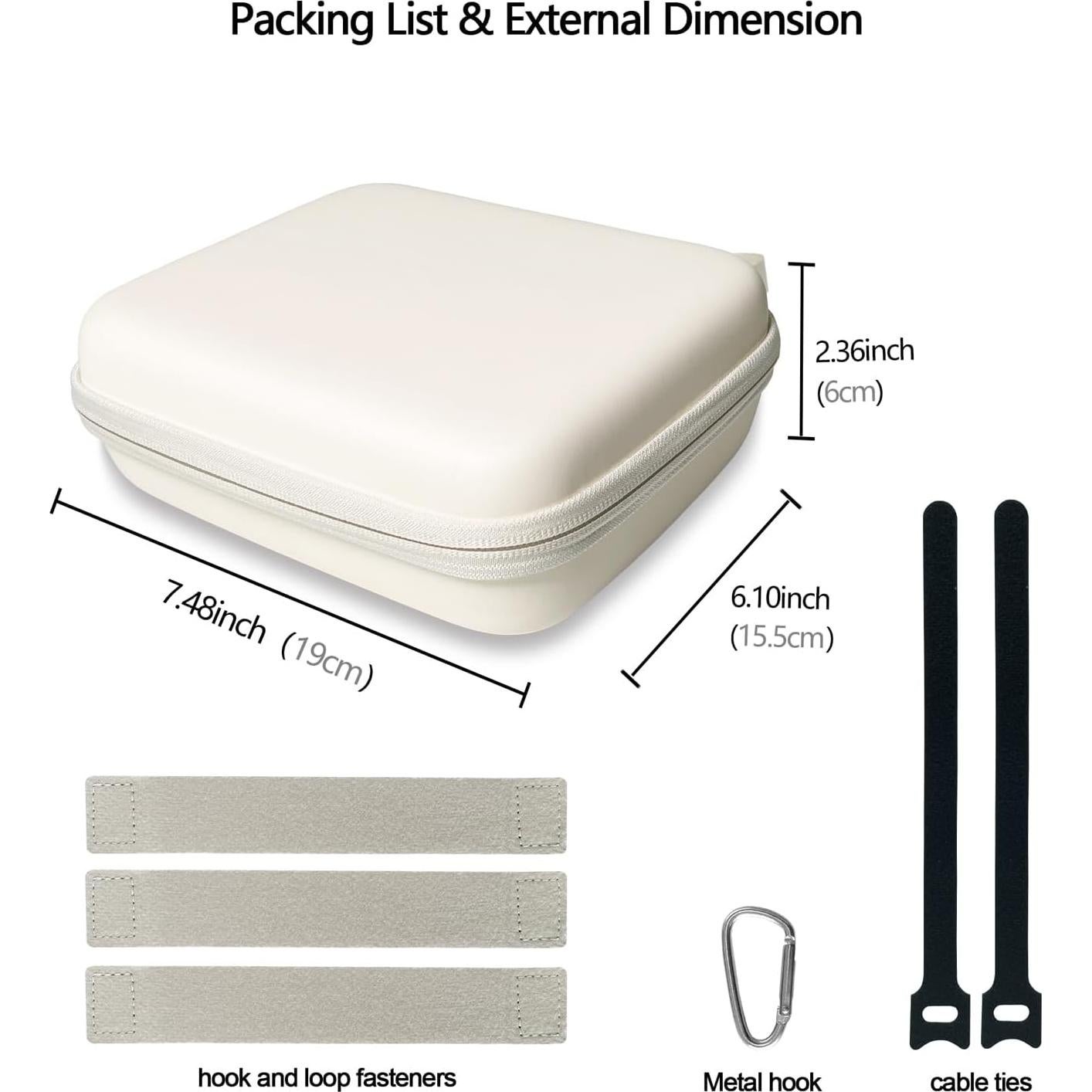 Funda Organizadora Electrónica Dura para Viaje Blanco 18.9x15.49cm