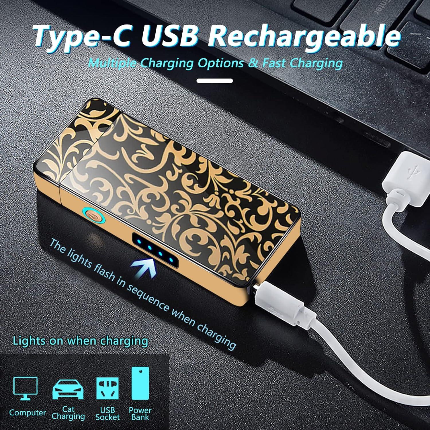 Encendedor Eléctrico BABOBIU USB Recargable a Prueba de Viento