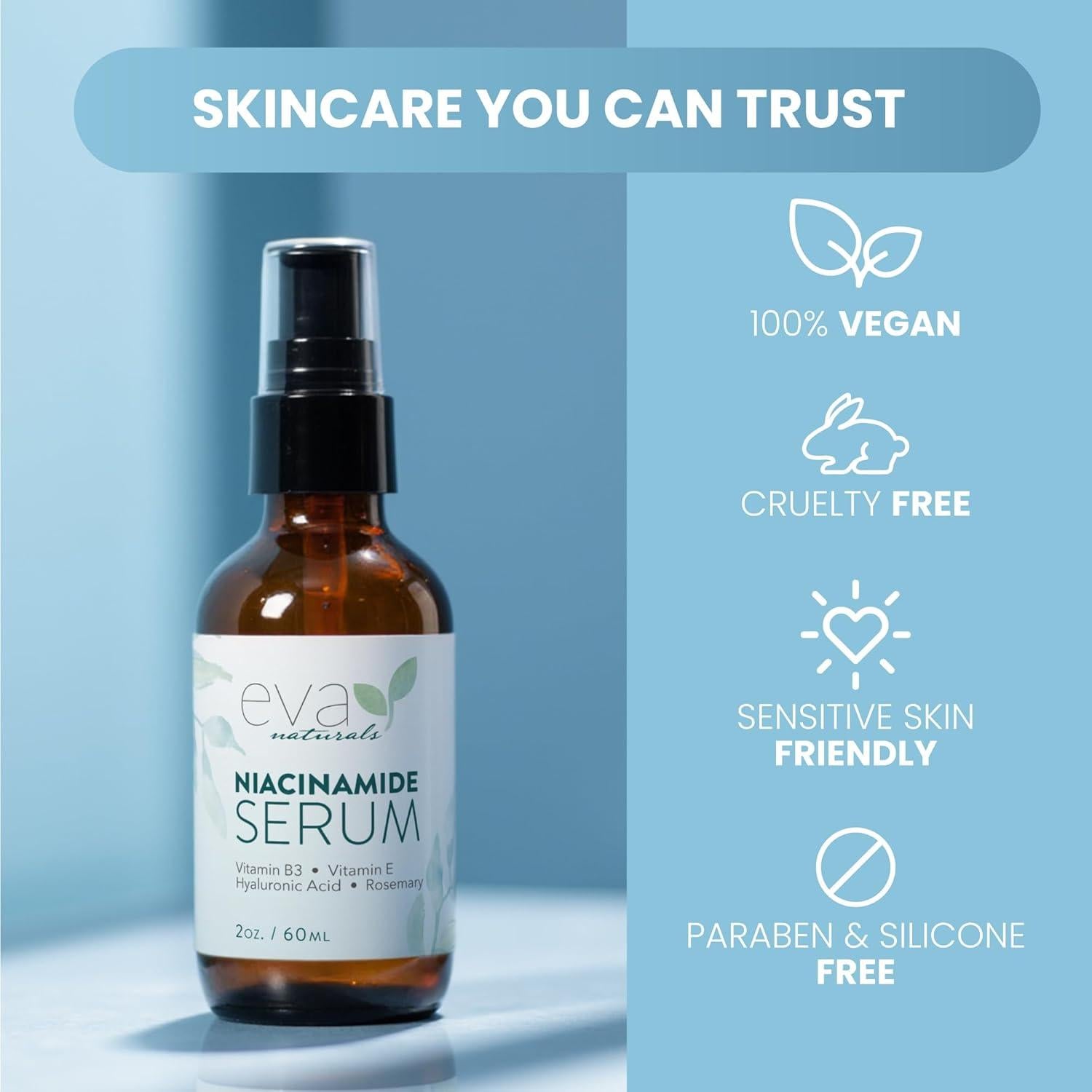 Suero Facial Niacinamida 5% Eva Naturals 60ml - Minimiza Poros