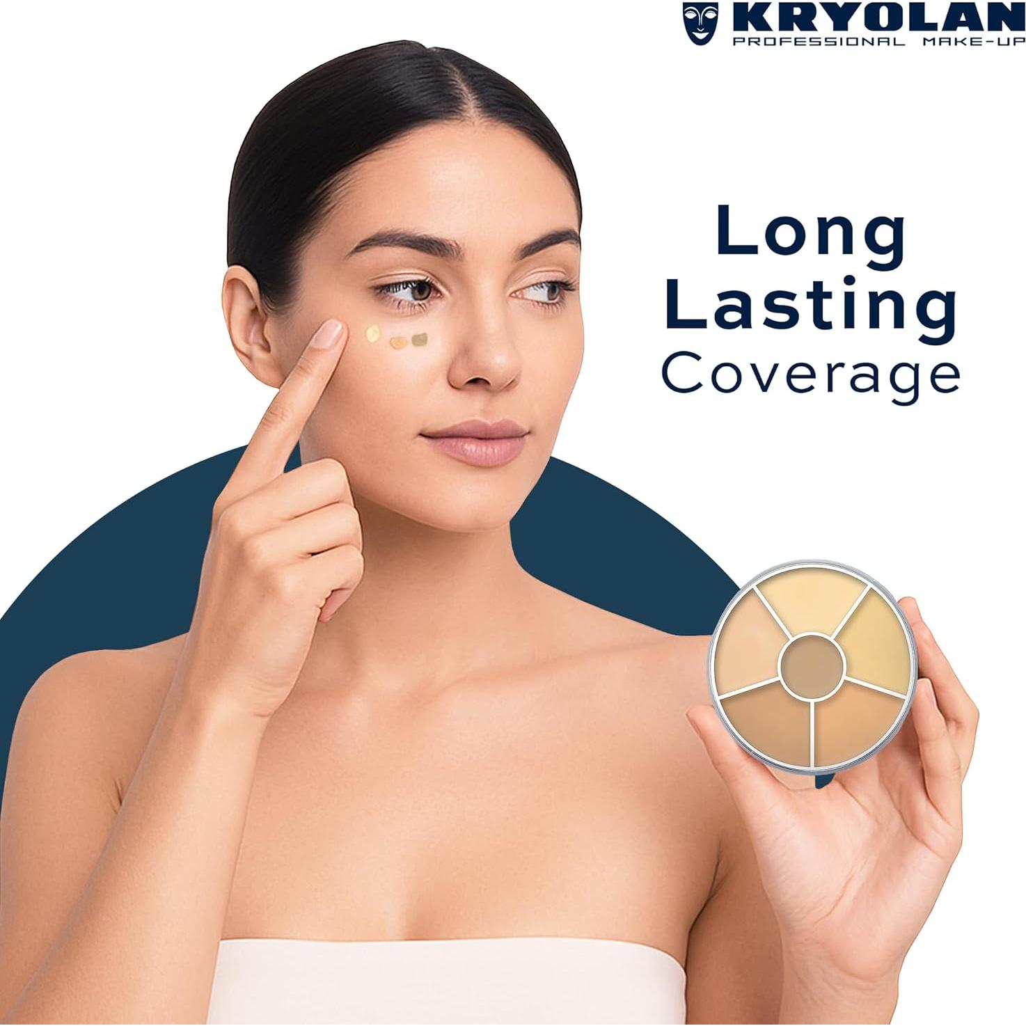 Paleta de Corrector Kryolan 6 Colores - Maquillaje Profesional