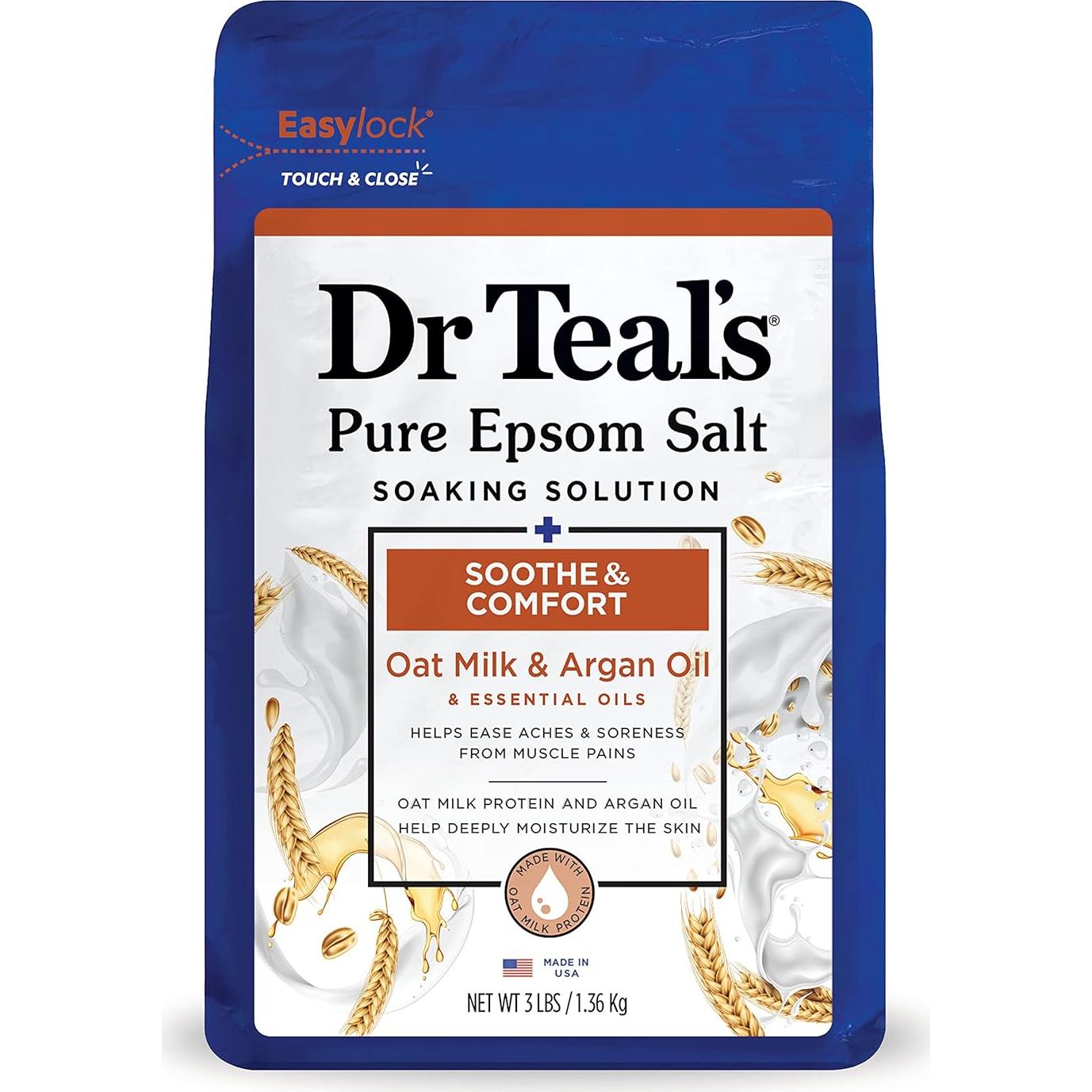 Baño Espumoso Dr Teal's 1008 ml + Remojo Sal Epsom 1.36 kg