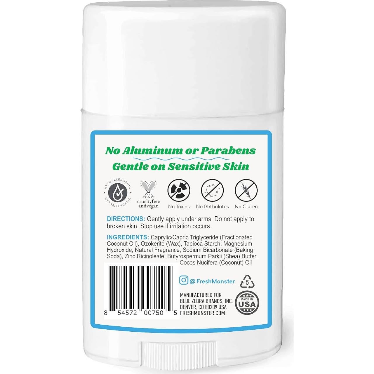 Desodorante Natural Fresh Monster 50g - Brisa de Playa - Hipoalergénico