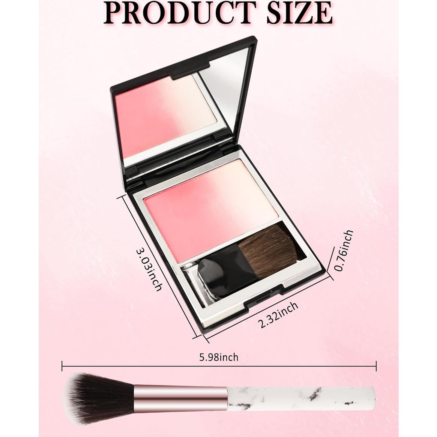 Paleta de Rubor Gradual Rosa con Brillo y Brocha - 4g