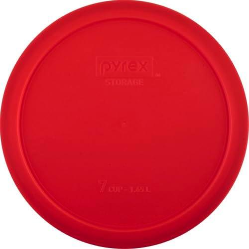 Tazón de Vidrio Pyrex 7203 de 7 Tazas con Tapa Roja 7402-PC