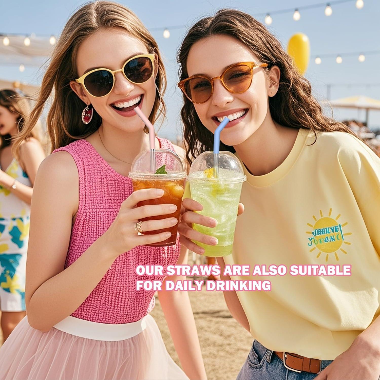 Pajitas Reutilizables HEYSKAY 3pcs Acero Inoxidable para Taza Stanley