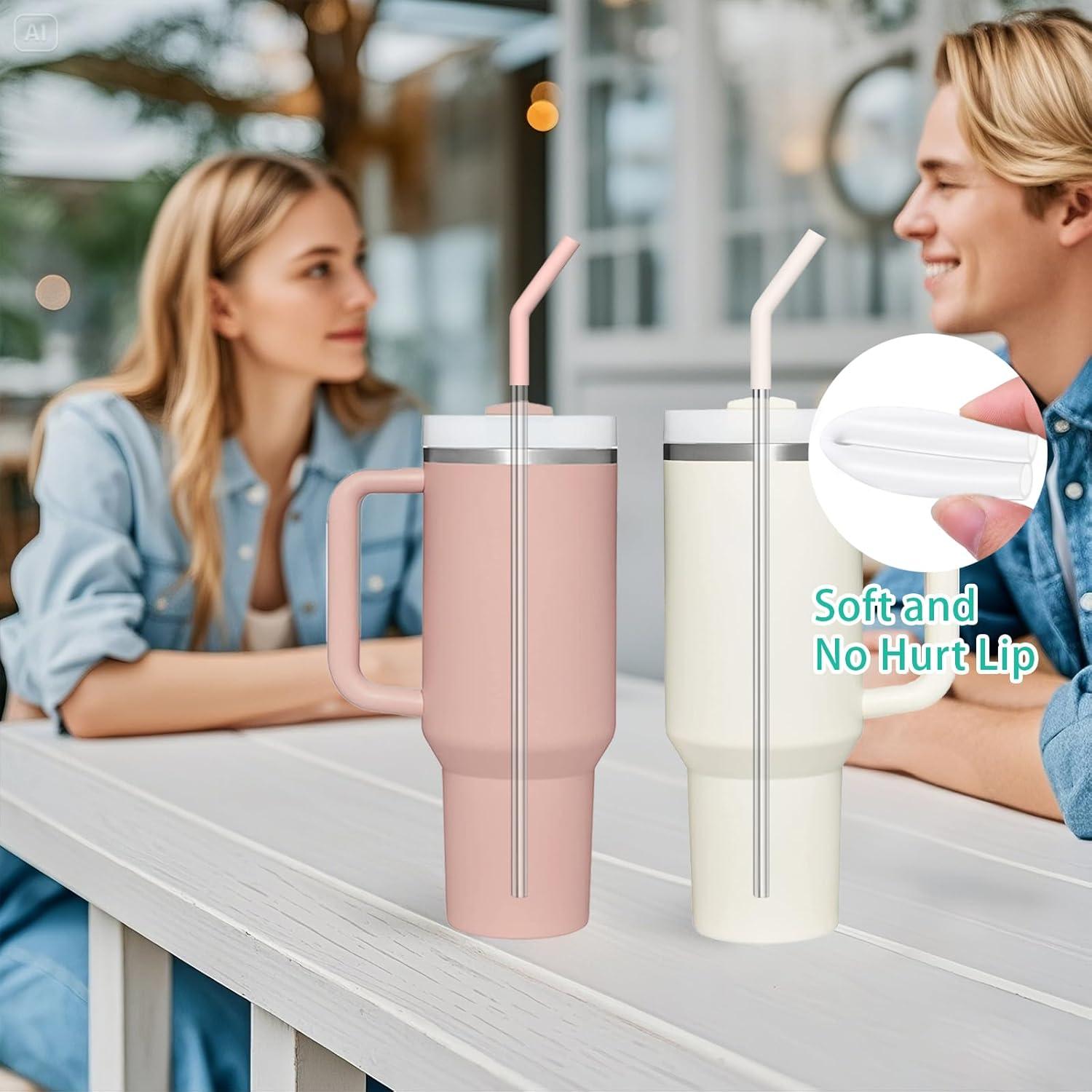 Pajitas Reutilizables HEYSKAY 3pcs Acero Inoxidable para Taza Stanley