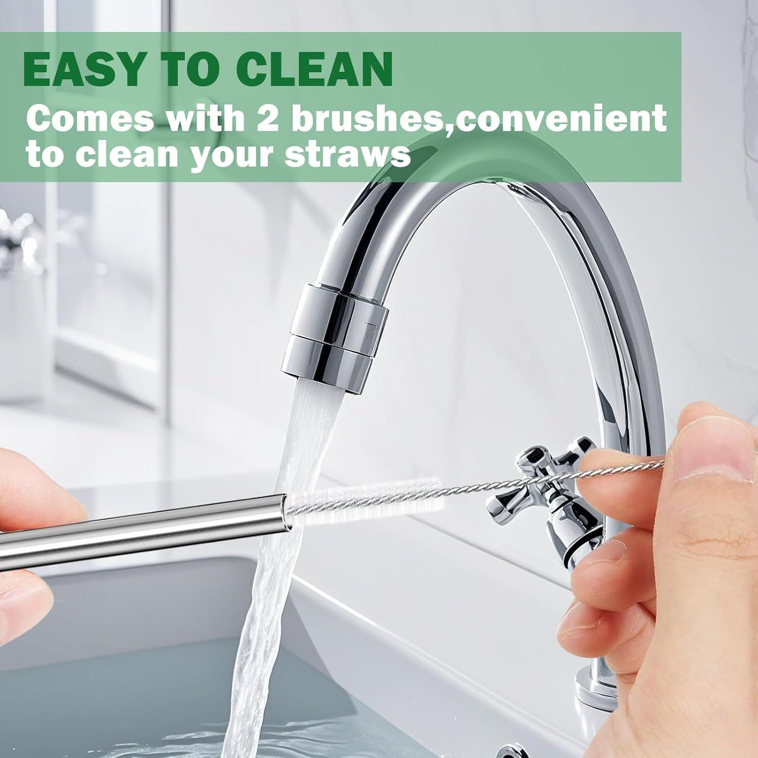 Pajitas Reutilizables HEYSKAY 3pcs Acero Inoxidable para Taza Stanley