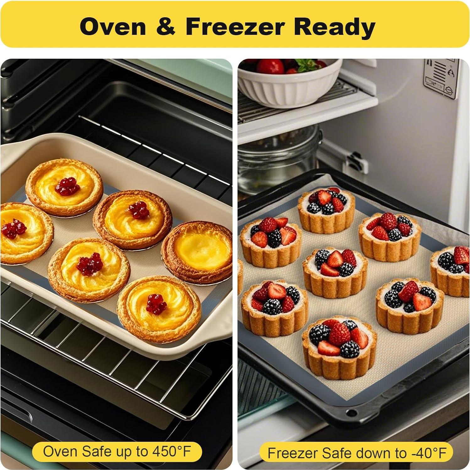 Alfombrilla de Hornear de Silicona Itlovei 42x29.5 cm Reutilizable