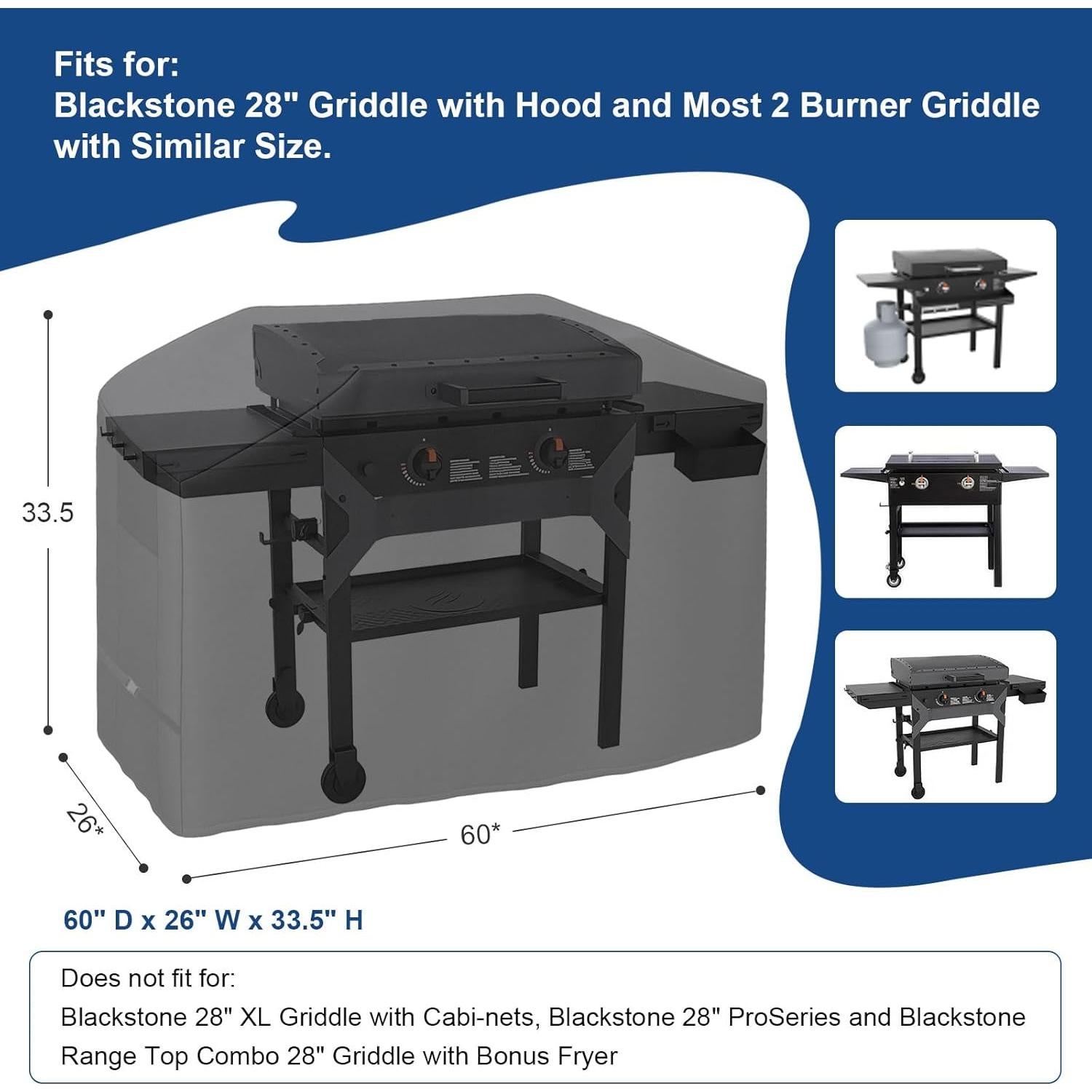 Cubierta Impermeable para Parrilla Blackstone 28" - 152.4cm