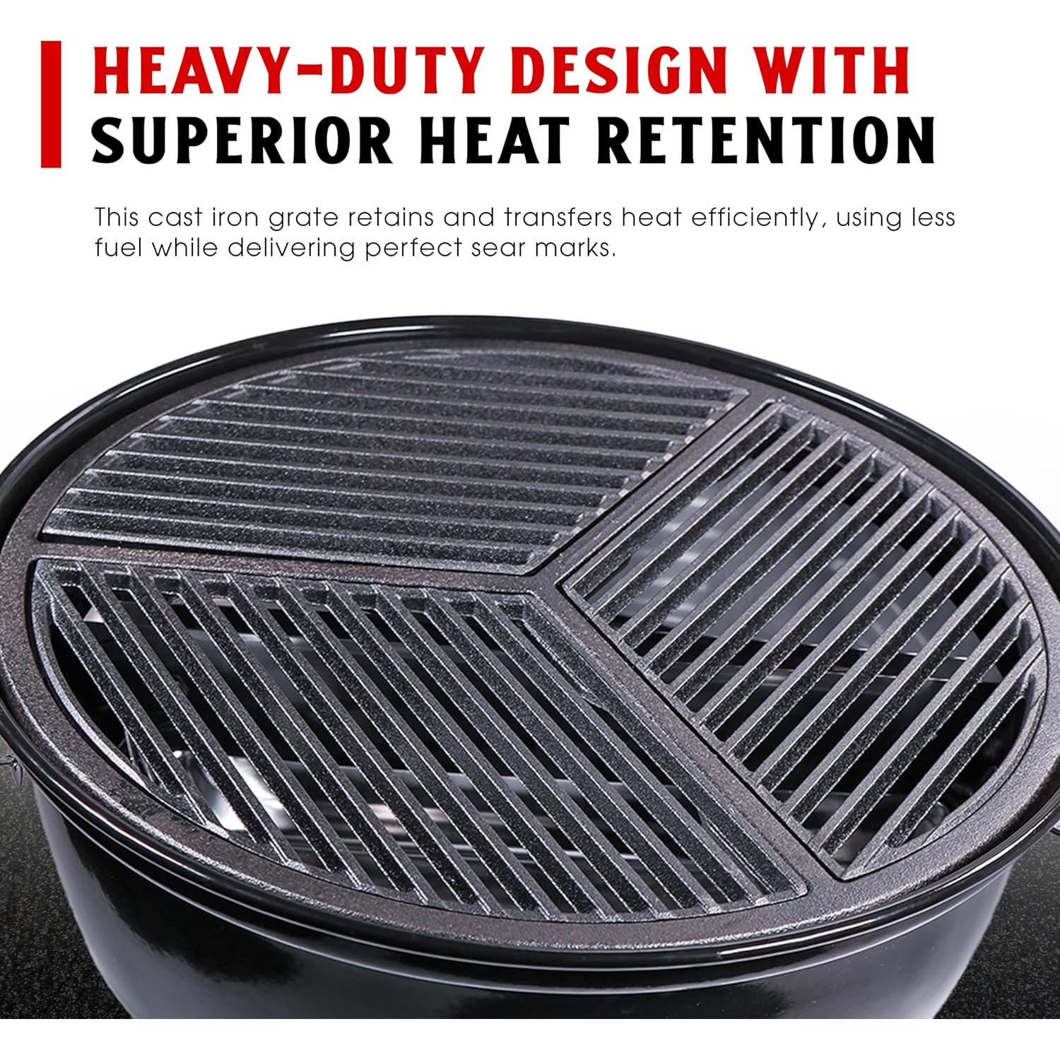 Rejilla Modular de Hierro Fundido Craycort 44.4 cm Pre-Sazonada