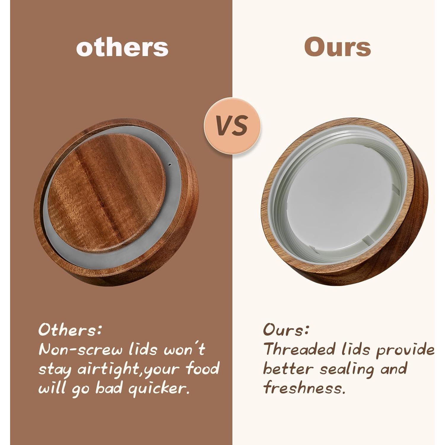 Tarro de Vidrio Grande Wissy&Konny 2800ml con Tapa Hermética y Etiquetas