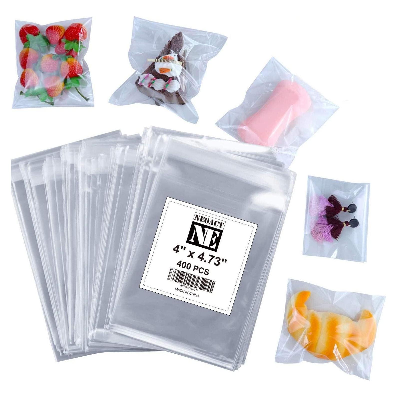 Bolsas de Celofán Reutilizables NEOACT 400 Pcs 10.16x11.99 cm