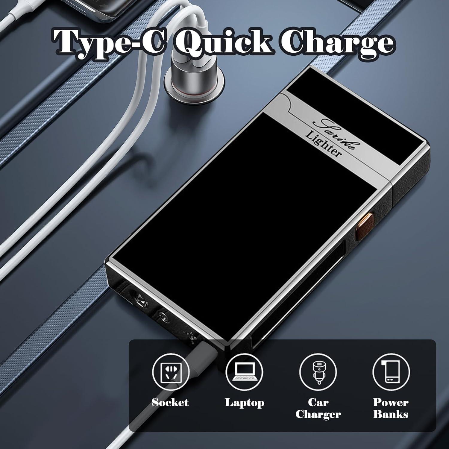 Encendedor Eléctrico BABOBIU Doble Arco Plasma Recargable USB