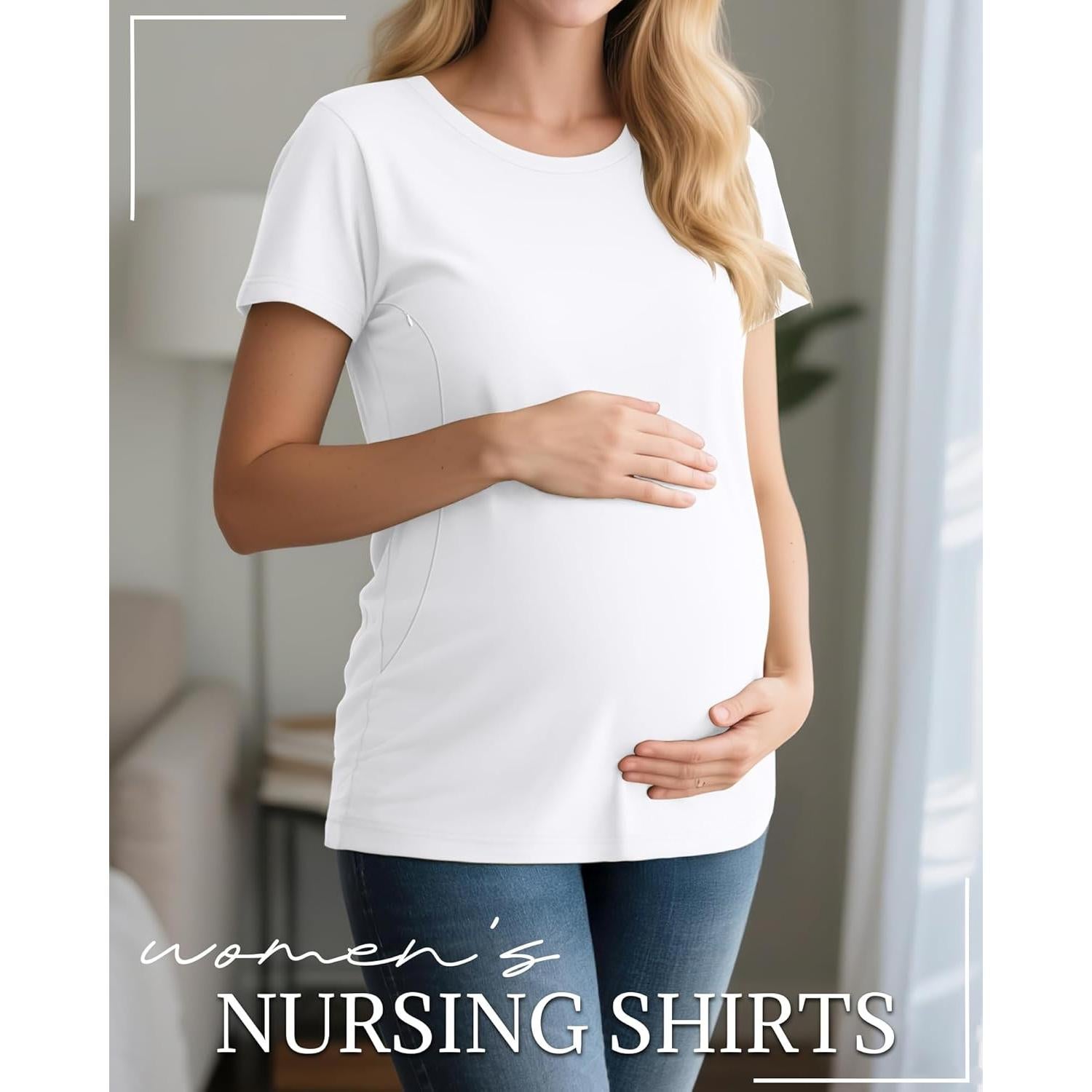 Paquete de 4 Camisetas de Lactancia Oakgarden - Manga Corta