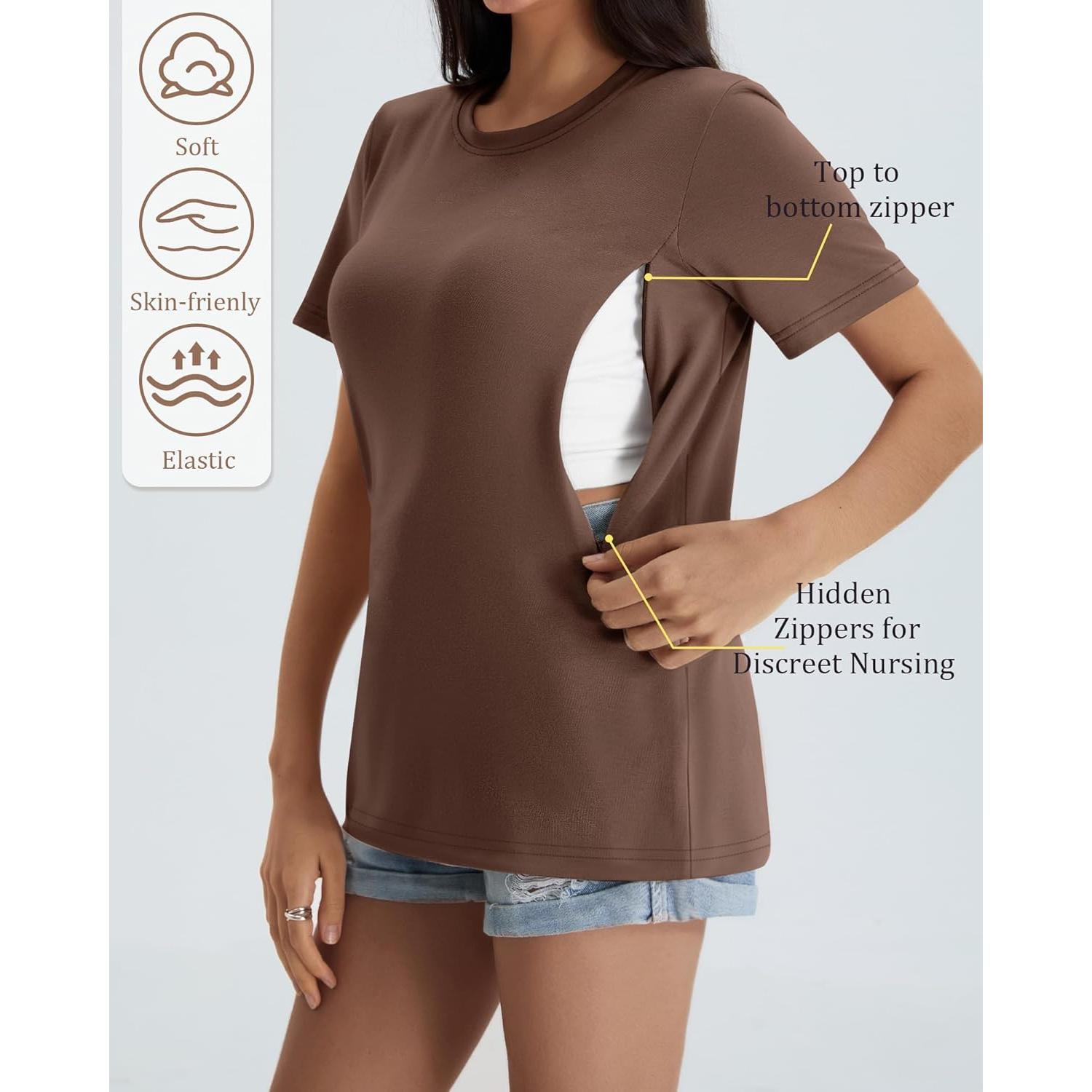 Paquete de 4 Camisetas de Lactancia Oakgarden - Manga Corta