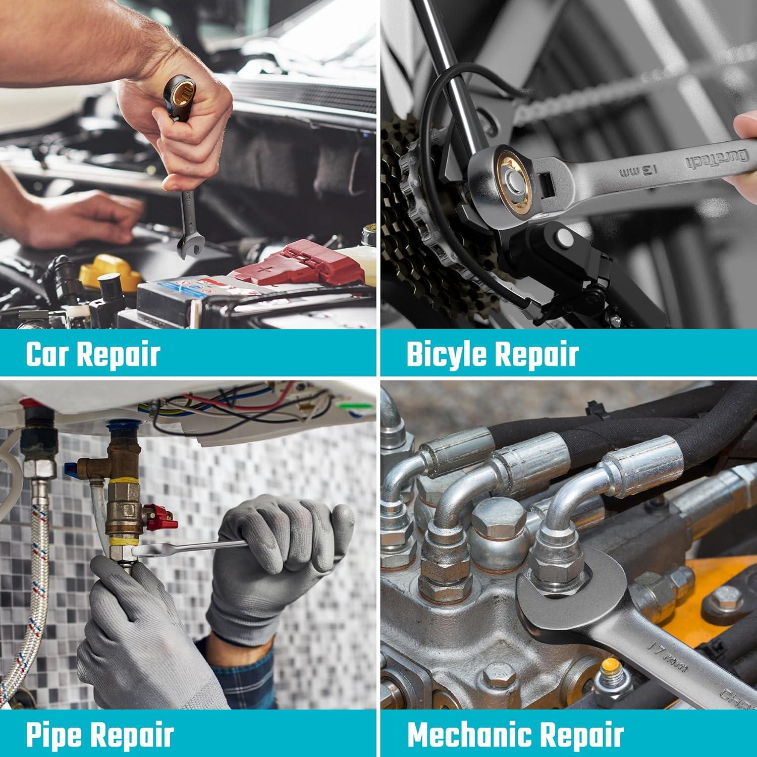 Juego de Llaves Combinadas DURATECH 12 Piezas 8-19 mm