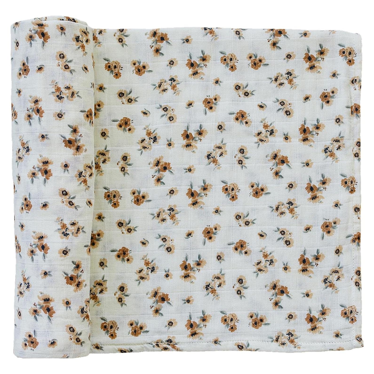 Manta Envueltos Mebie Baby Otoño Flor 119 cm Algodón