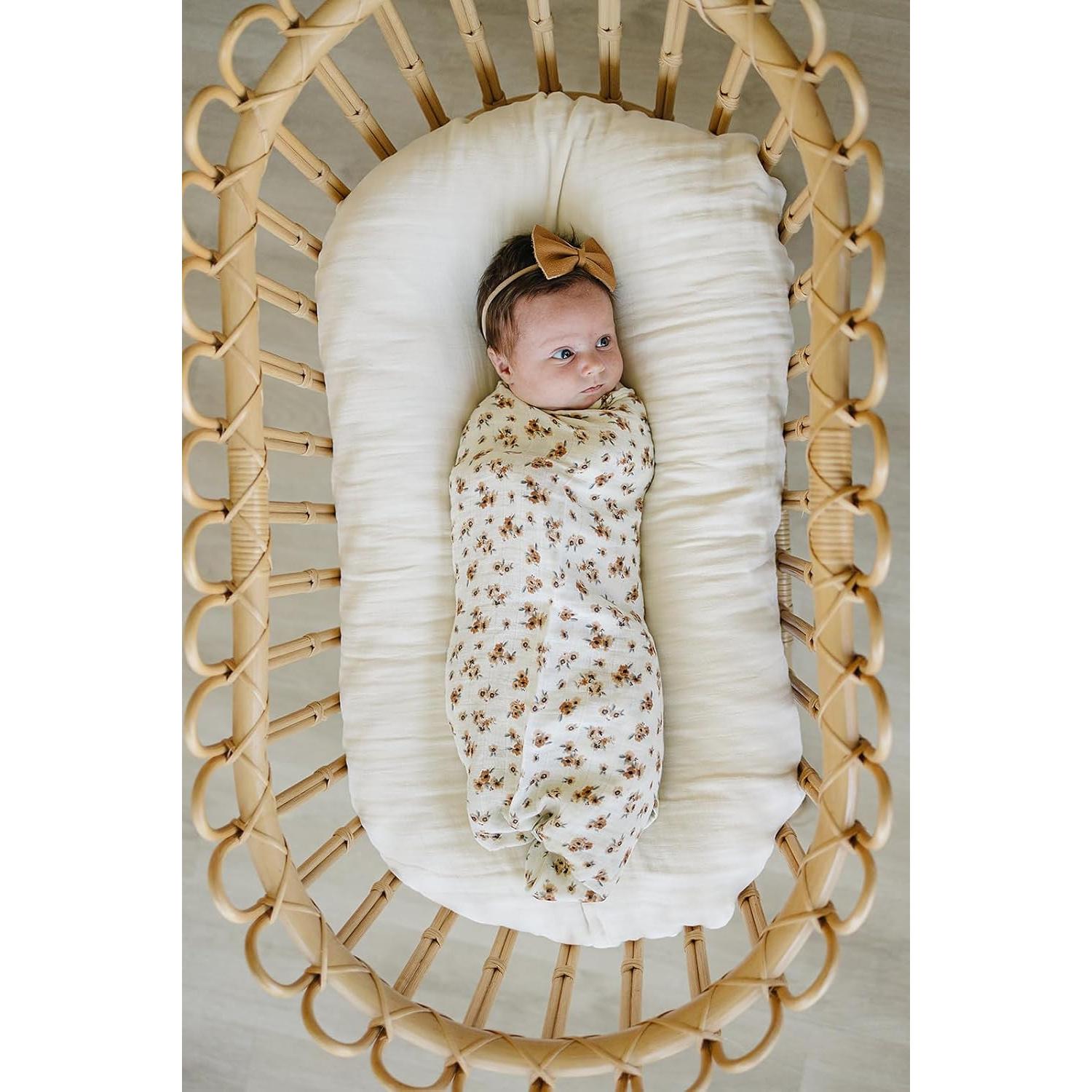 Manta Envueltos Mebie Baby Otoño Flor 119 cm Algodón