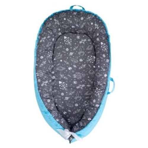 Cuna para Bebés Beeezy Buddies Azul/Gris 0-24 Meses Portátil