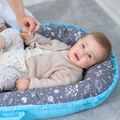 Cuna para Bebés Beeezy Buddies Azul/Gris 0-24 Meses Portátil