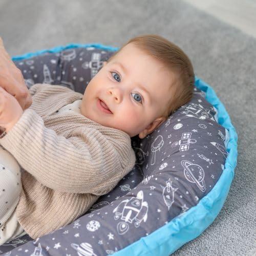 Cuna para Bebés Beeezy Buddies Azul/Gris 0-24 Meses Portátil