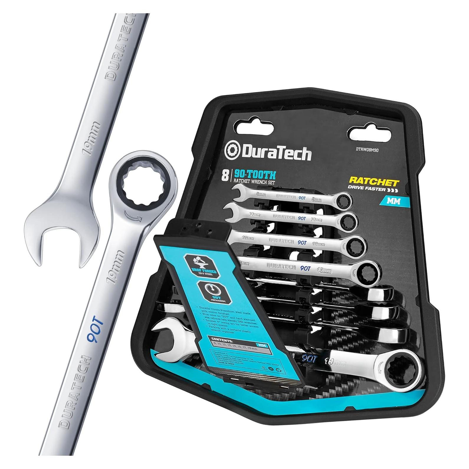 Juego de Llaves Combinadas 8 Piezas DURATECH 90 Dientes