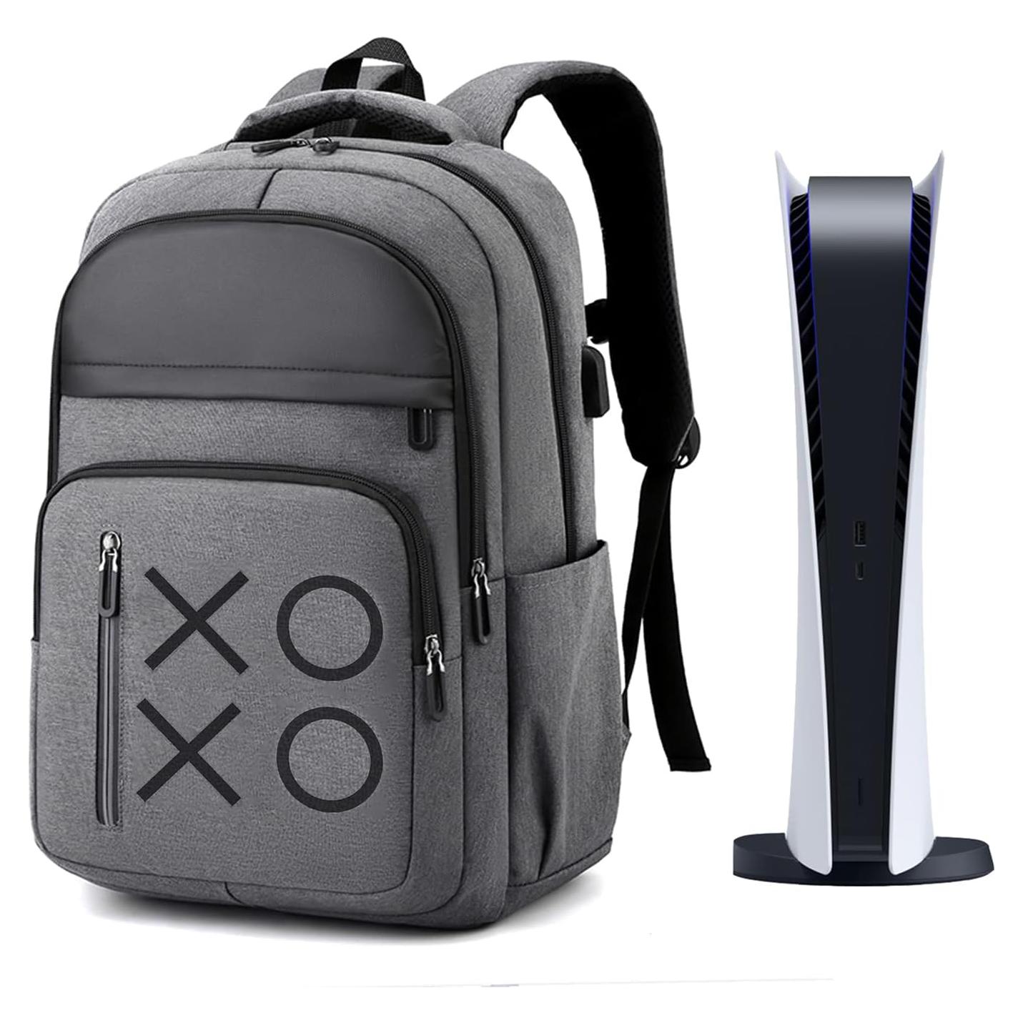 Mochila YB-OSANA para PS5/PS4 con puerto USB y gran capacidad
