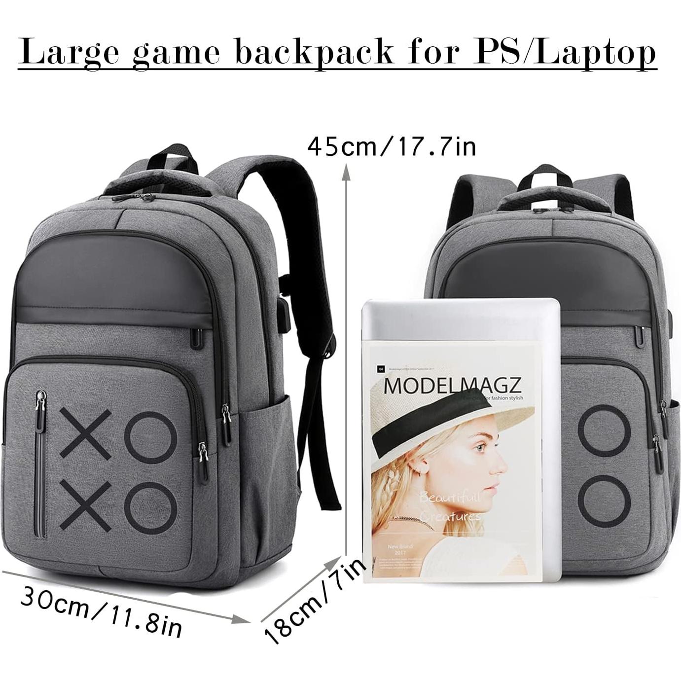 Mochila YB-OSANA para PS5/PS4 con puerto USB y gran capacidad