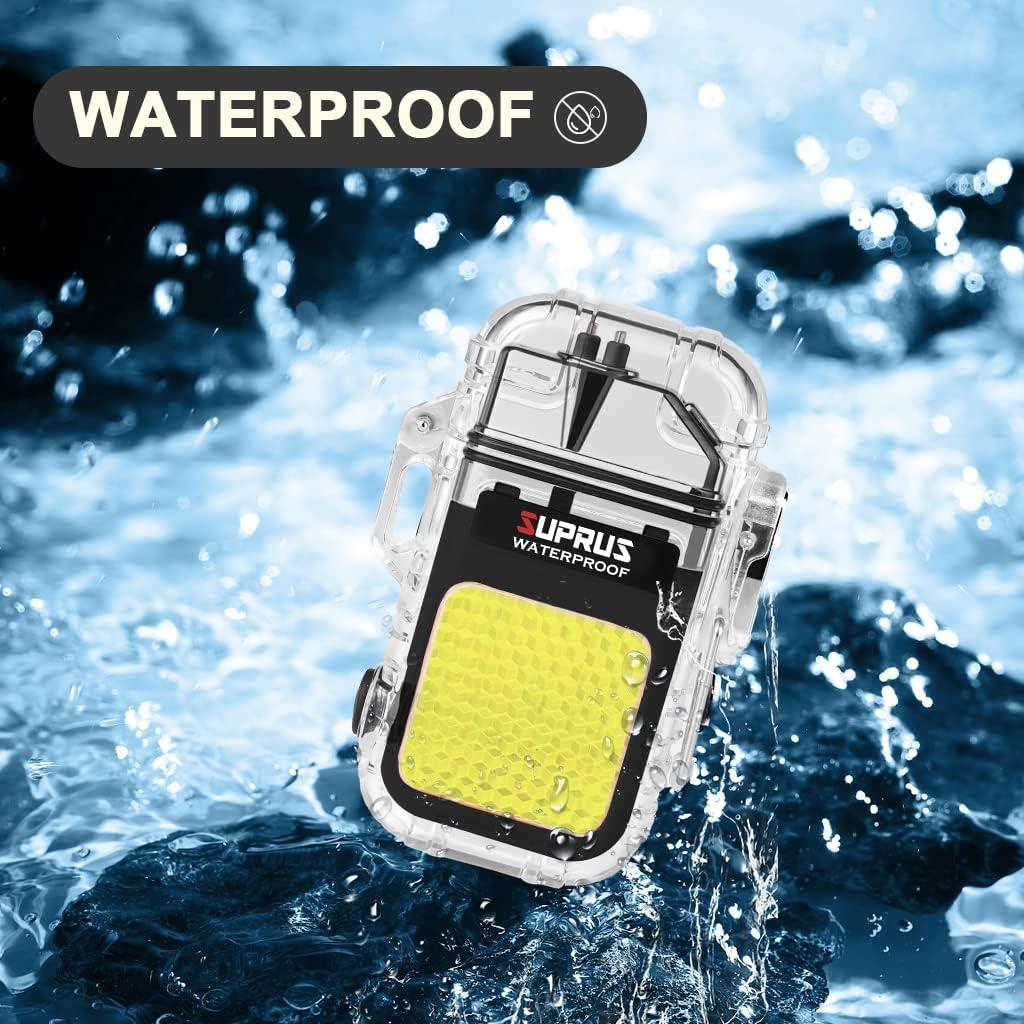 Encendedor Eléctrico SUPRUS Doble Arco Impermeable 3 Modos