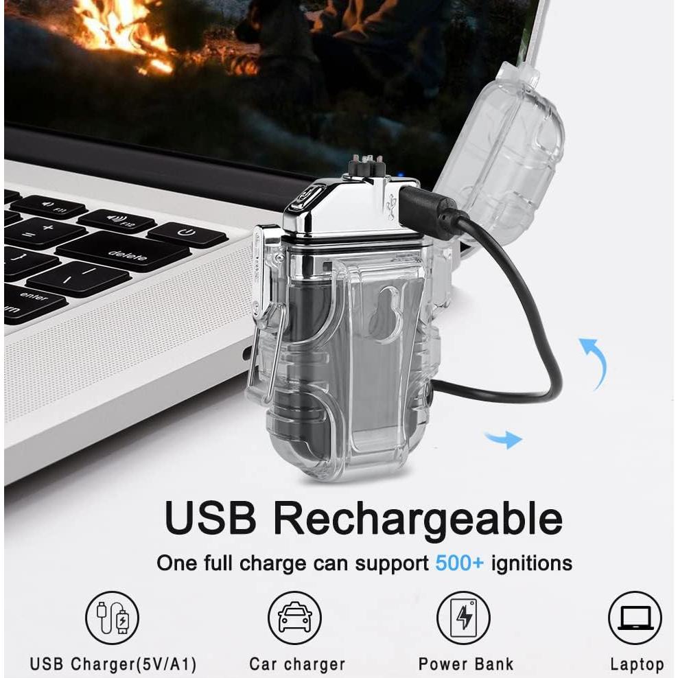 Encendedor Eléctrico SUPRUS Doble Arco Impermeable 3 Modos