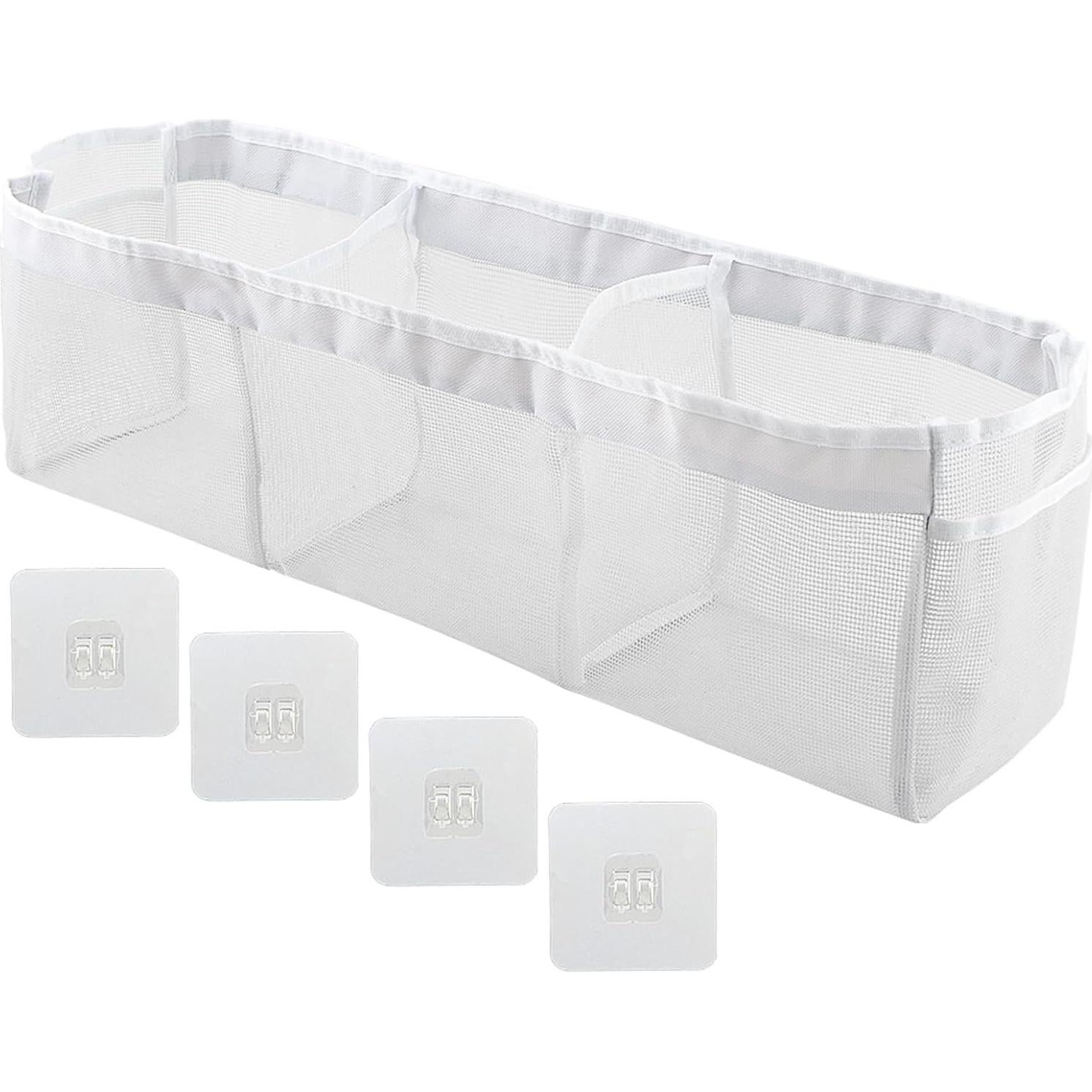 Organizador de Juguetes de Baño JIANWEI, 3 Compartimentos, Blanco