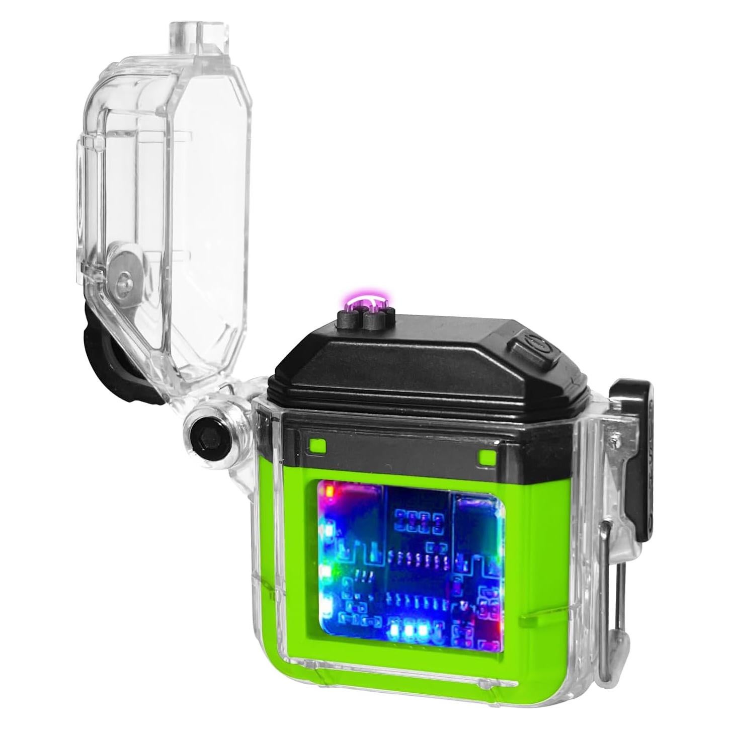 Encendedor Eléctrico FUDIDU K35 Verde a Prueba de Agua