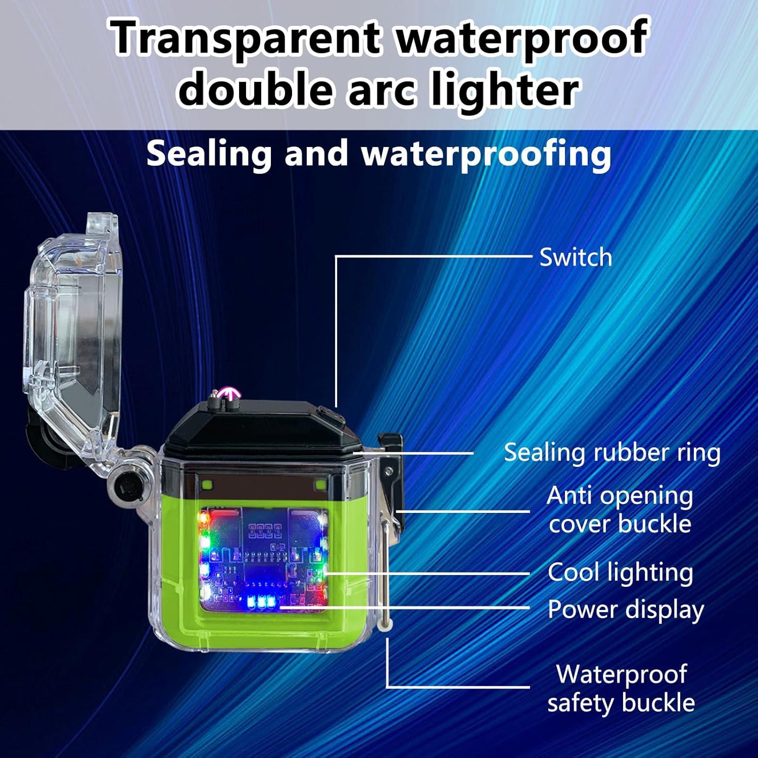 Encendedor Eléctrico FUDIDU K35 Verde a Prueba de Agua