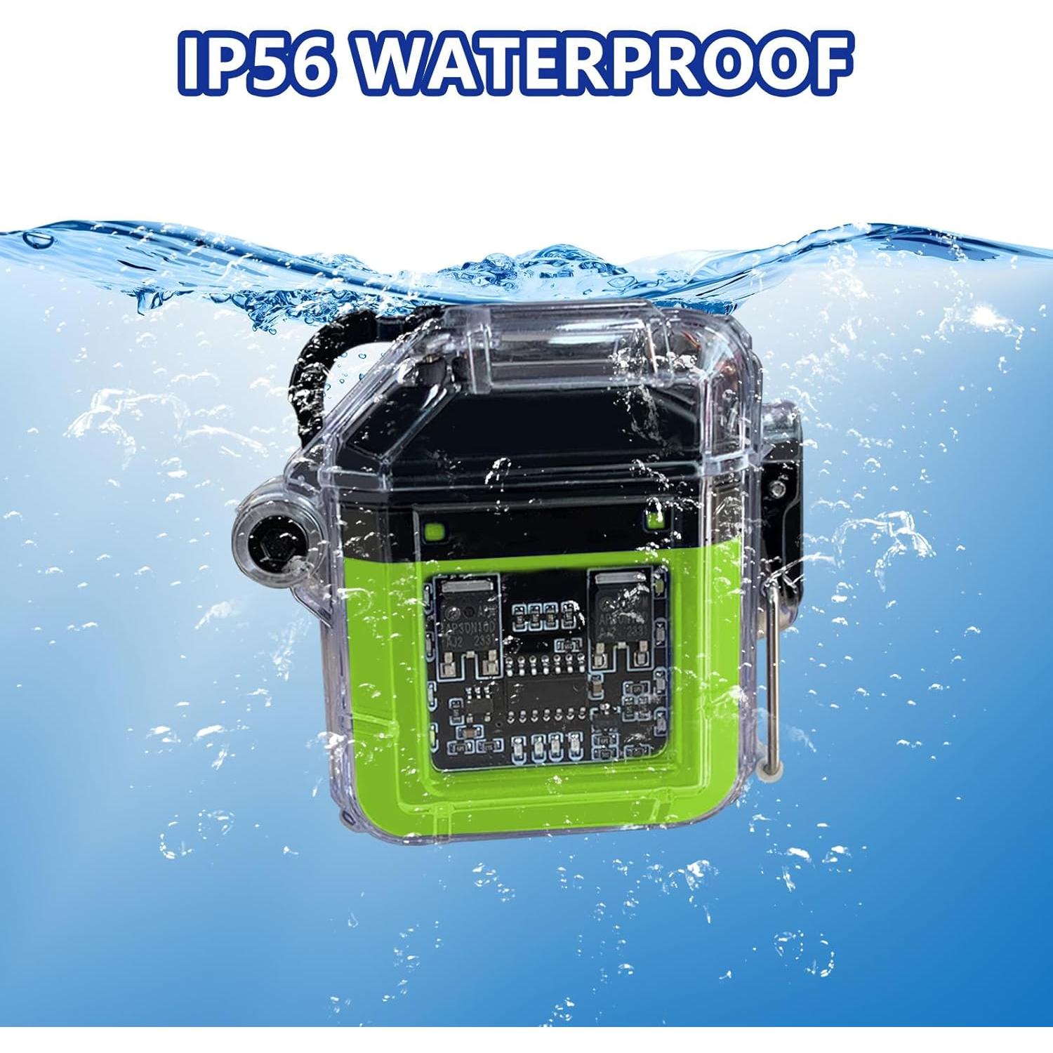 Encendedor Eléctrico FUDIDU K35 Verde a Prueba de Agua