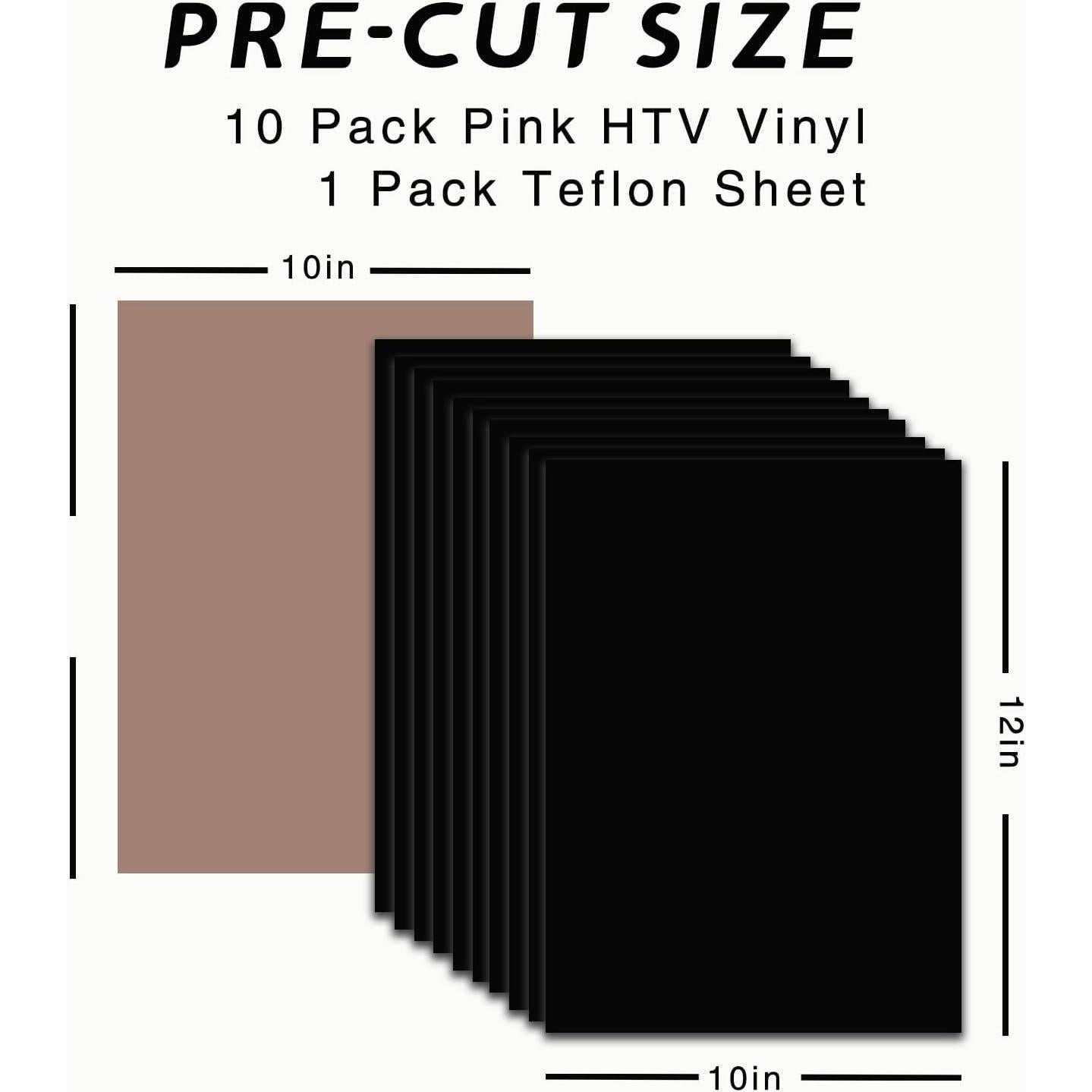 Vinilo de Transferencia de Calor HTV Kenteer Negro 10 Hojas 30.48x25.4cm