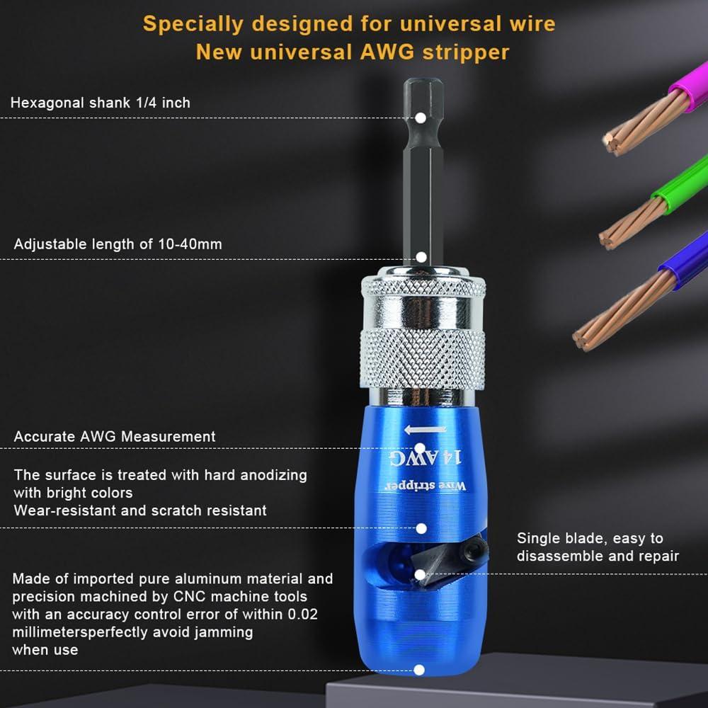 Destripador de Cables Automático ZEosonor 4 Piezas 6-14 AWG