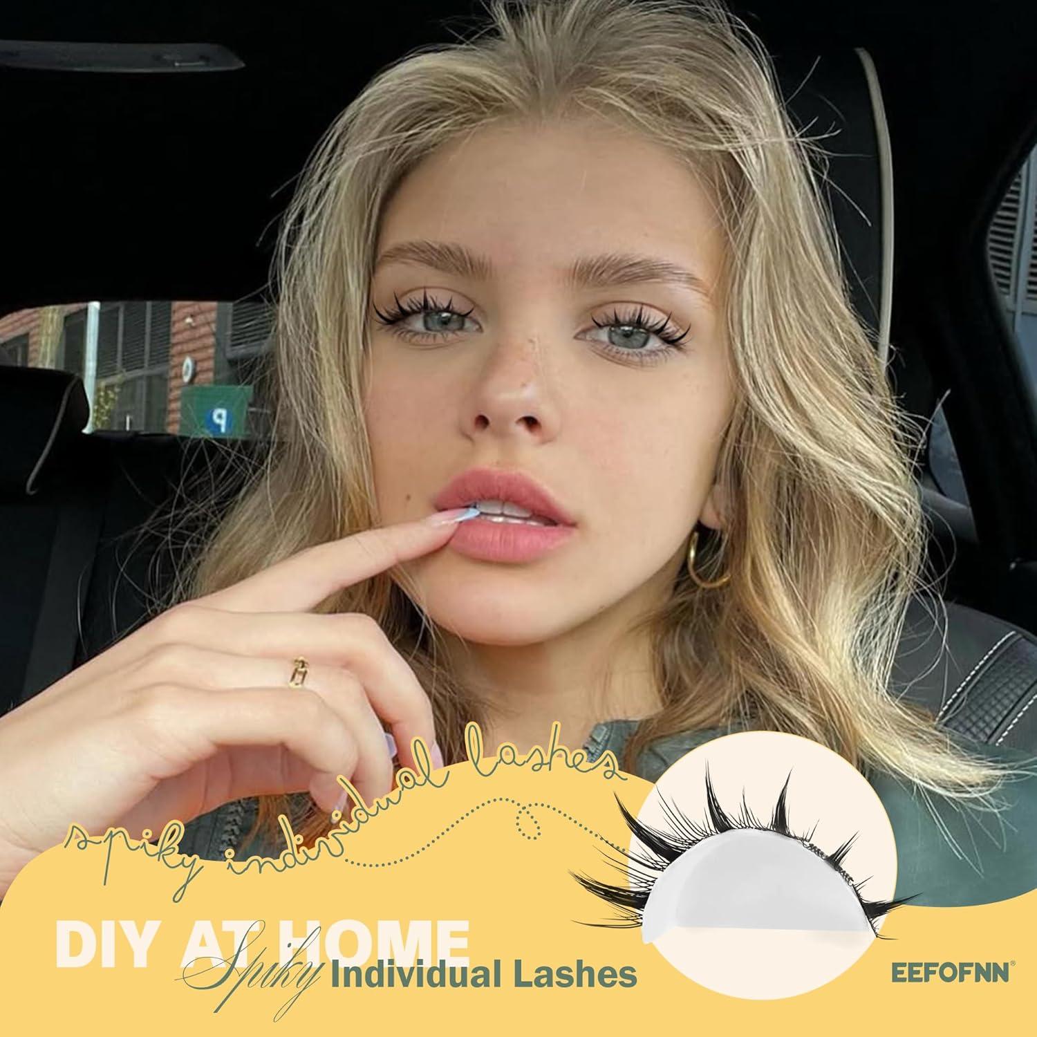 Grupos de Pestañas Espigadas Eefofnn - 3 Piezas Naturales