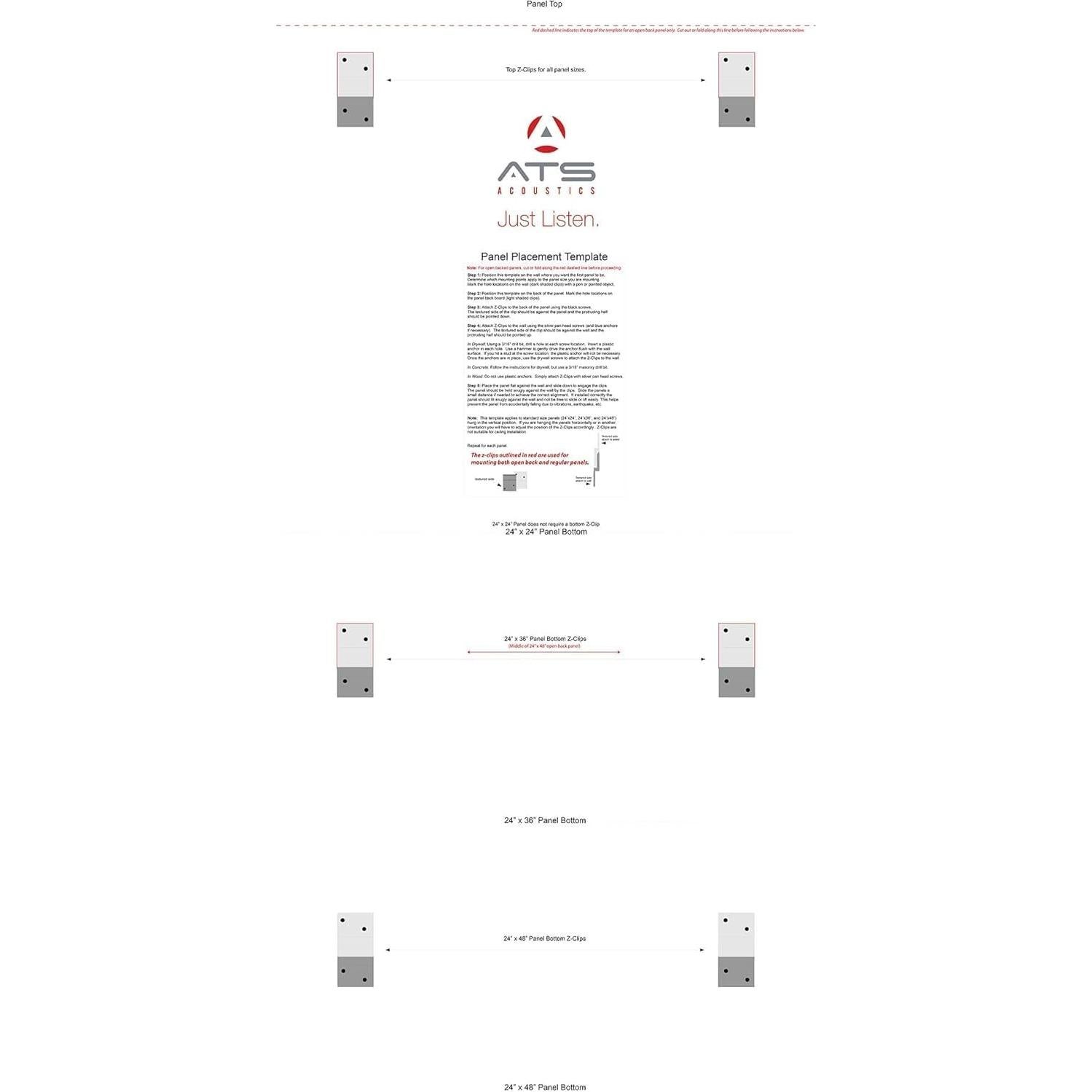 Panel Acústico ATS Acoustics Trampa de Graves 61x122cm Humo Azul
