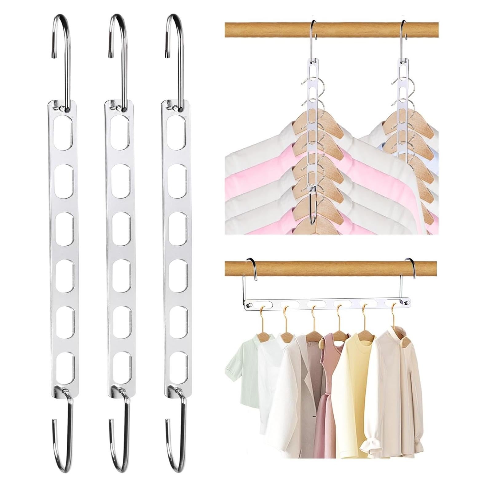 Perchas Ahorradoras de Espacio Genérico 3 Paquetes Metal 25.9cm